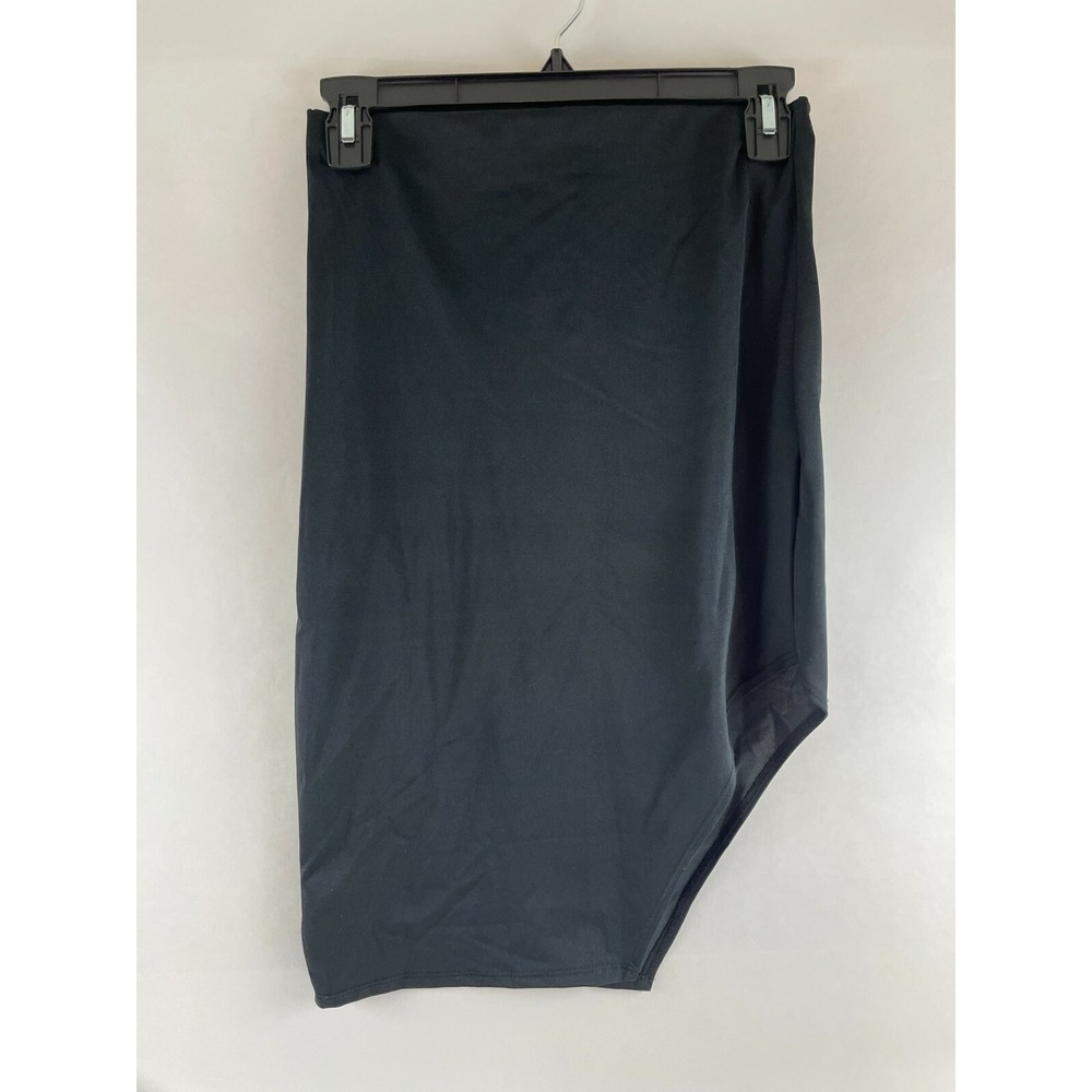 Know.One.Cares. Bodycon Skirt Women's Size M Black Side Slit Woven Asymmetrical